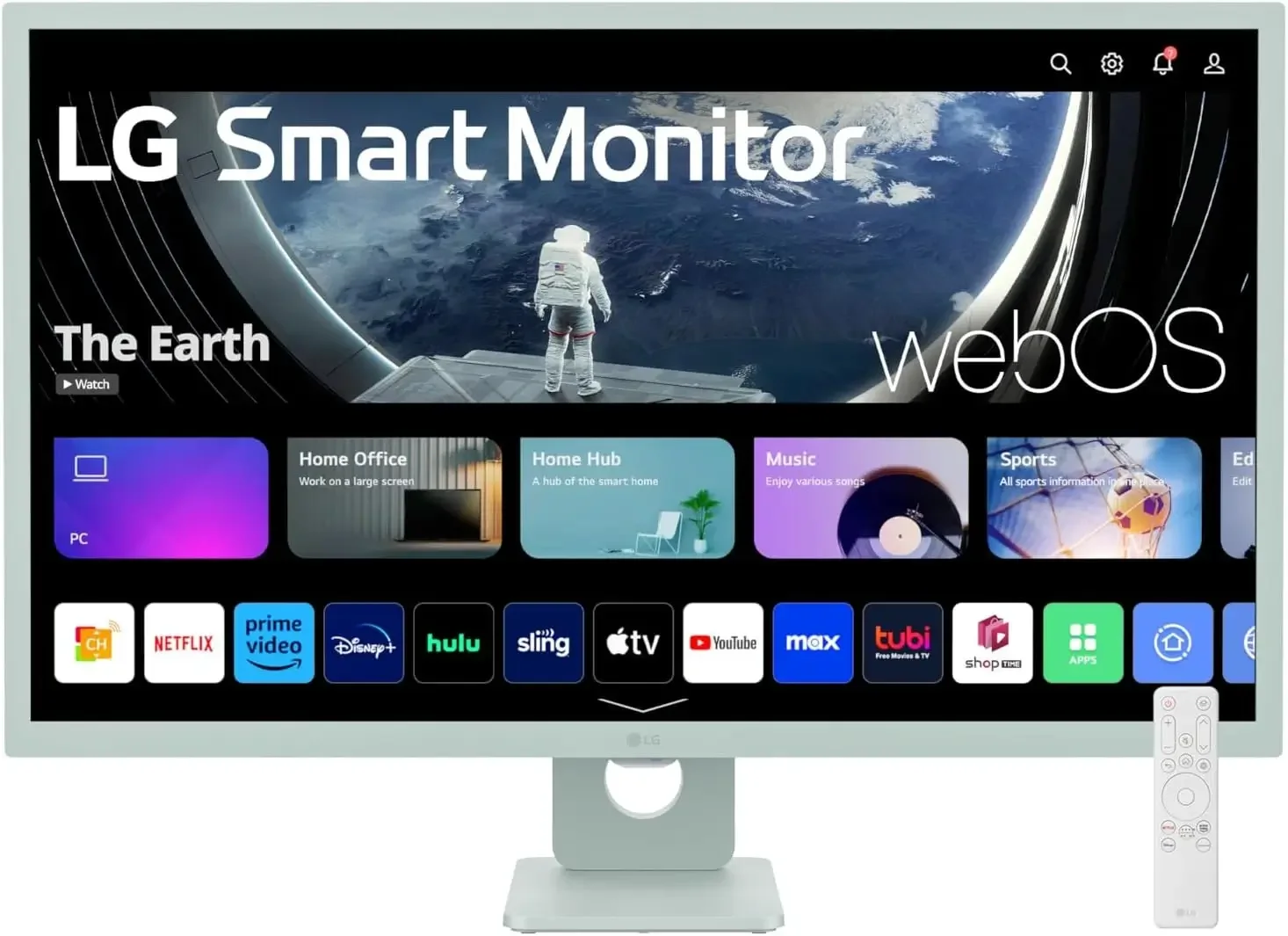 LG 32SR50F-G 32 Inch Full HD IPS Smart Monitor with webOS and Built-in Speakers