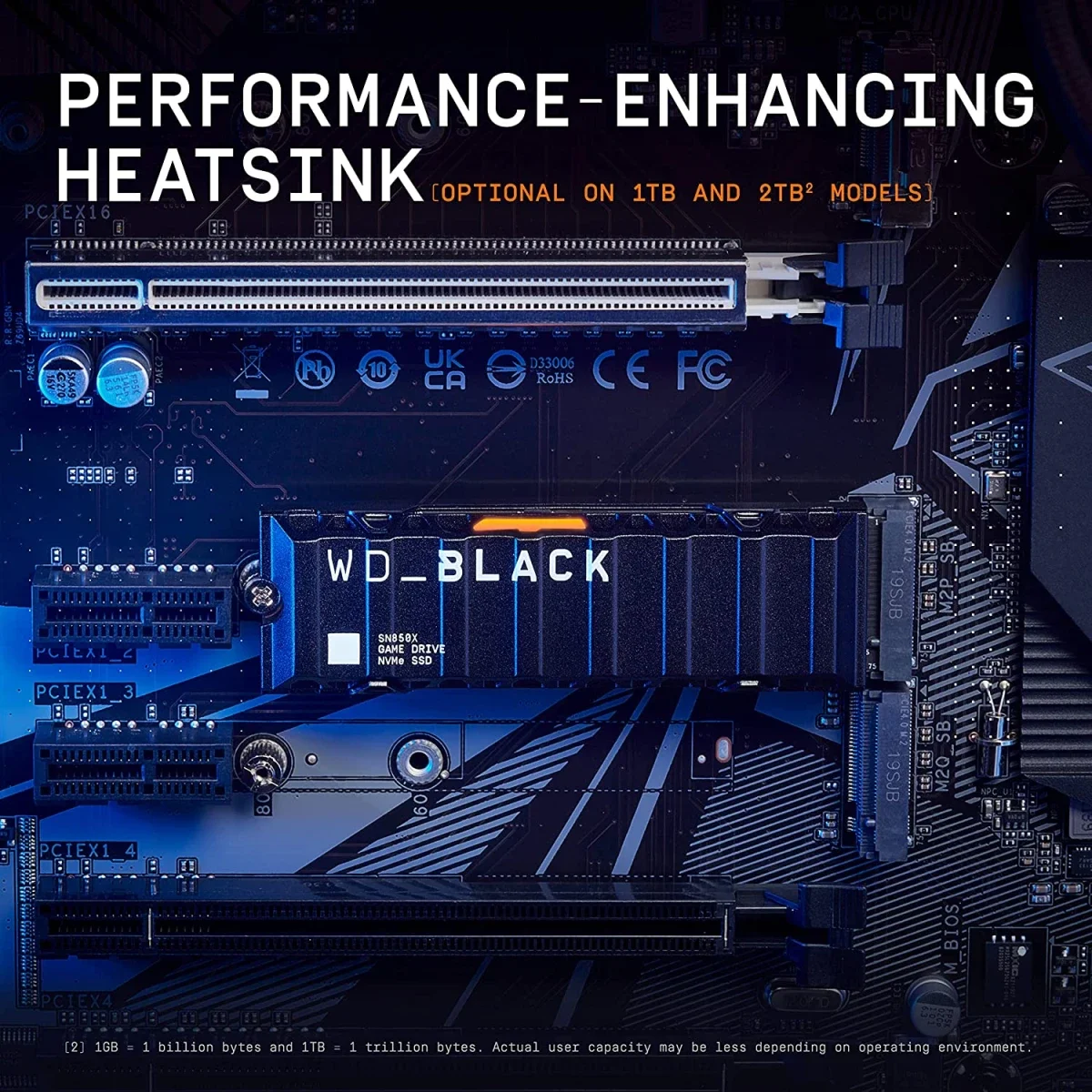 Western Digital WD_BLACK SN850X 1TB NVMe PCIe Gen4 Gaming SSD with Heatsink - Thumbnail 6