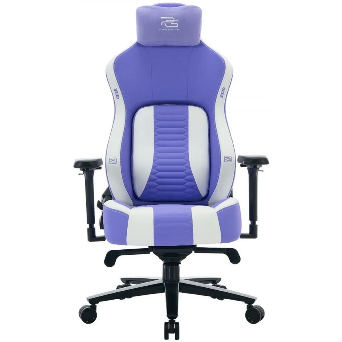 Proove Gaming Geek Gaming Chair White/Purple with 4D Armrests and Class 4 Gas Lift