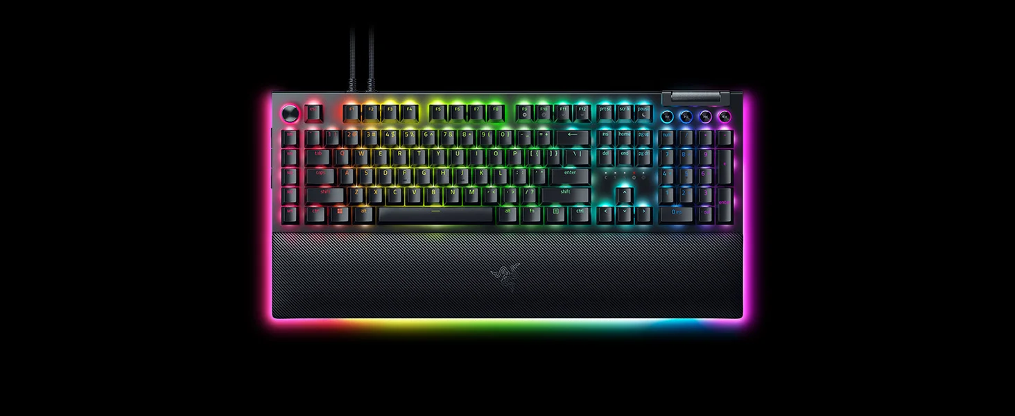 لوحة مفاتيح ألعاب ميكانيكية سلكية Razer BlackWidow V4 Pro بمفاتيح Green - Thumbnail 19
