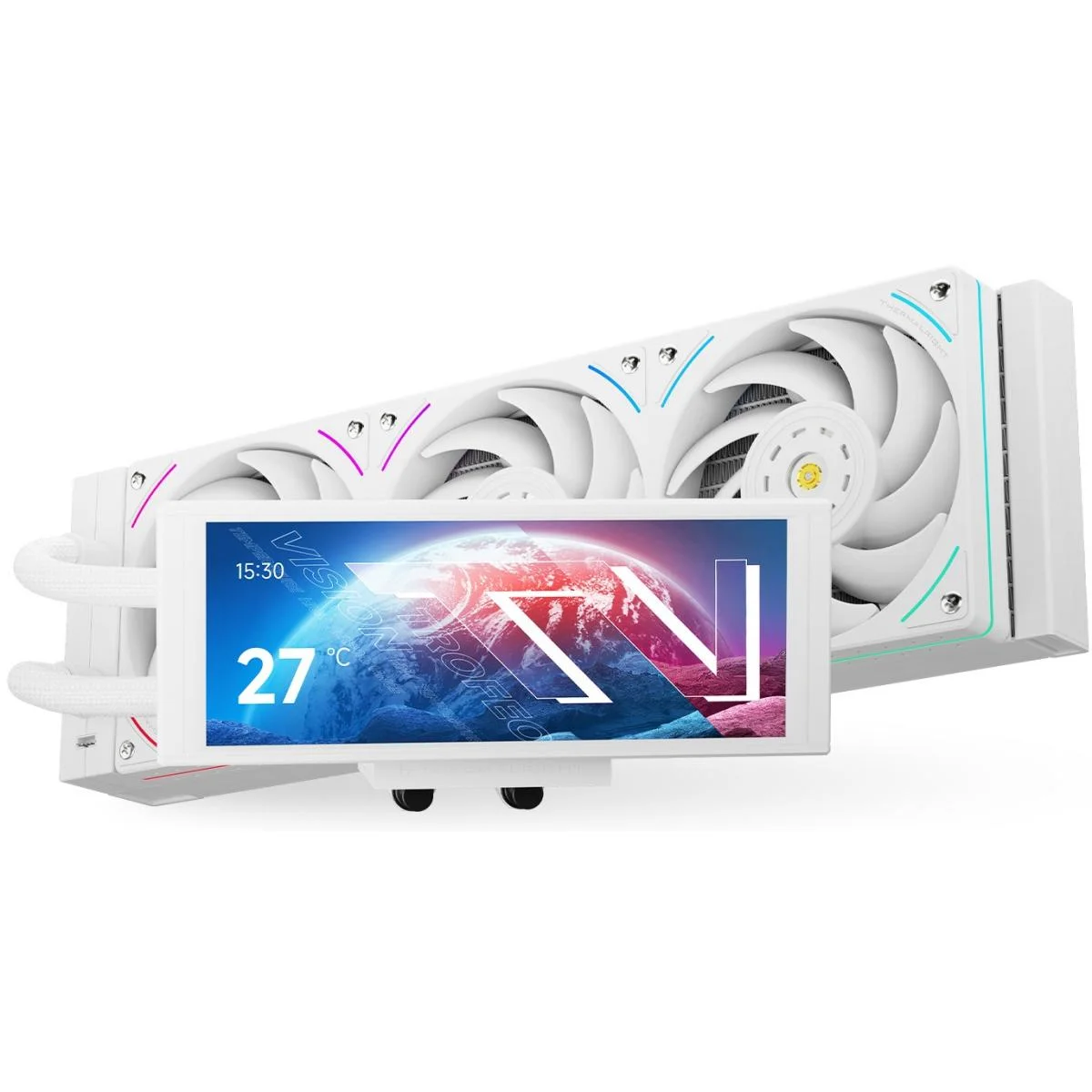 Thermalright Trofeo Vision 360 ARGB White AIO CPU Liquid Cooler with 6.86-Inch IPS Display TL-UB36W