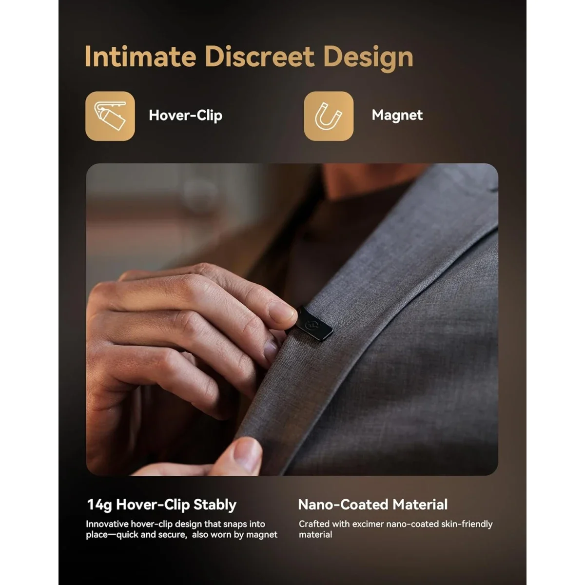 ميكروفون لافالير لاسلكي Hollyland LARK MAX 2 كومبو مع إلغاء ضوضاء بالذكاء الاصطناعي وصوت 32 بت ومدى 340 متر - أسود - Image 6