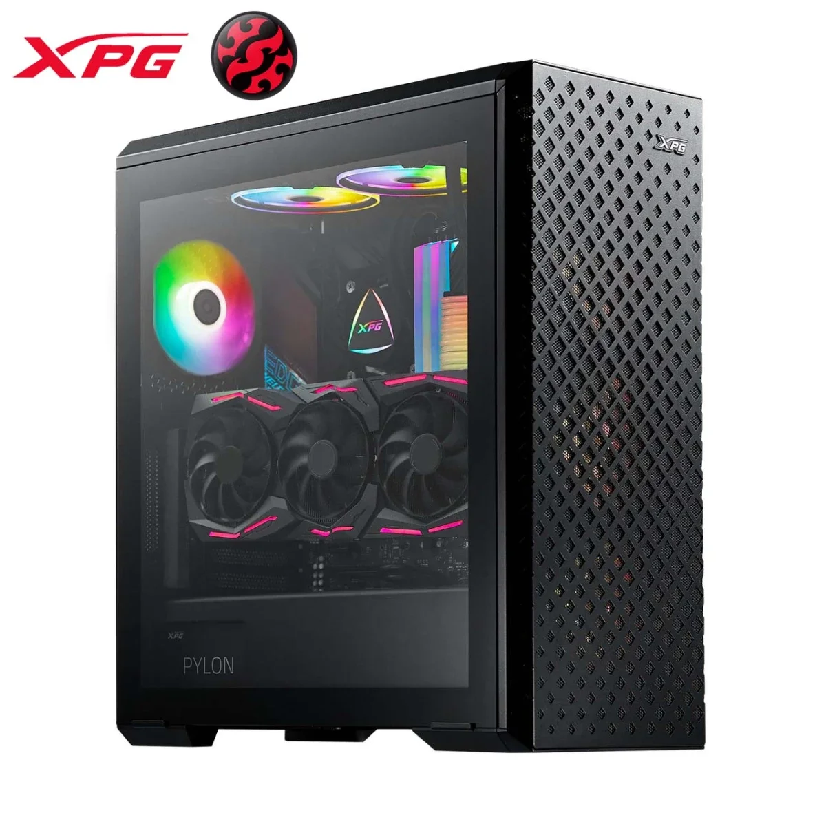 هيكل كمبيوتر XPG DEFENDER PRO ميد تاور E-ATX أسود