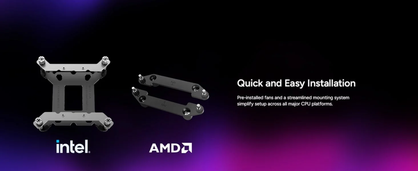مبرد سائل للمعالج Cooler Master Atmos II 360 LCD AIO بحجم 360mm باللون الأسود - Thumbnail 11