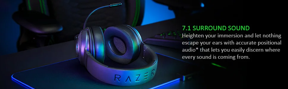 Razer Kraken V3 X Wired USB Gaming Headset with 7.1 Surround Sound, Black - Thumbnail 9