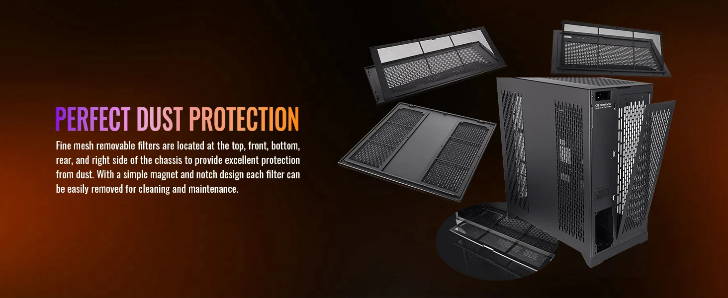 هيكل كمبيوتر Thermaltake CTE E600 MX E-ATX ميد تاور مع كابل Riser بطول 400mm PCIe 4.0 - أسود - Thumbnail 26