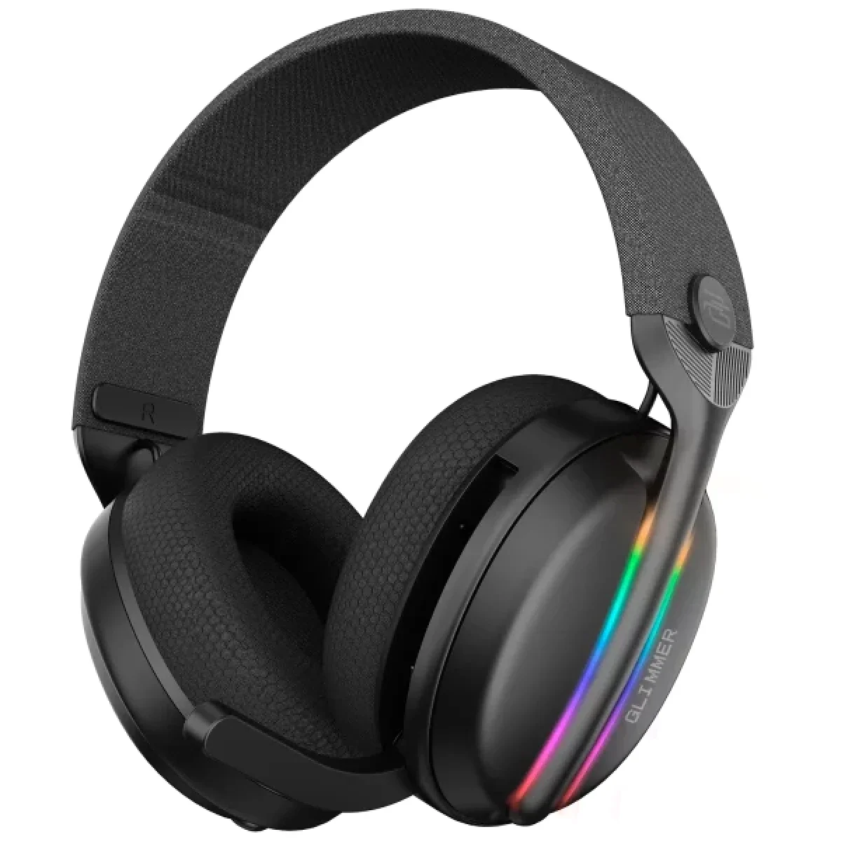 Proove Glimmer Dual-Wireless RGB Gaming Headset, Black/Purple (WHGL00022016) - Thumbnail 4