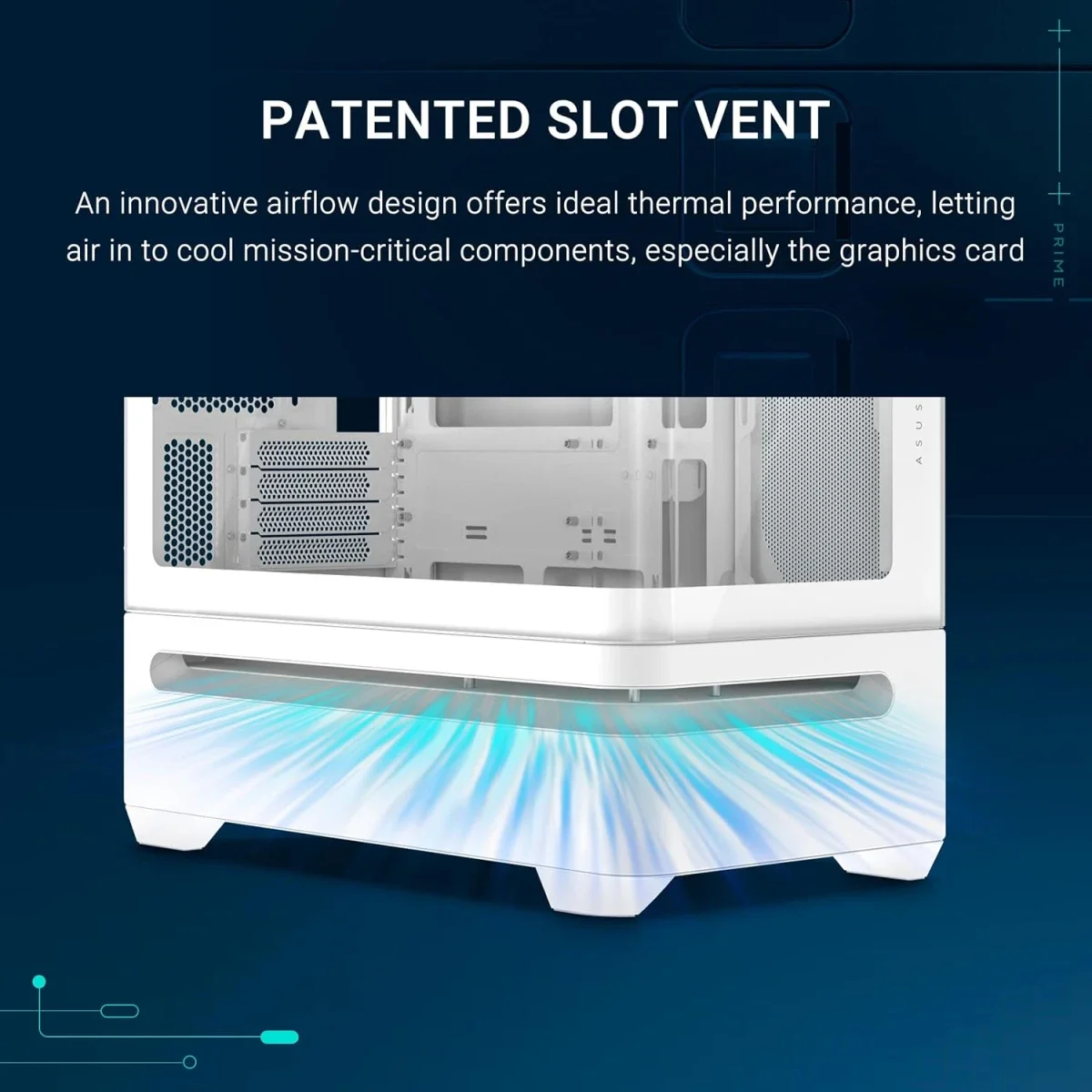 Asus Prime AP202 ARGB White Micro-ATX PC Case with Curved Tempered Glass - Image 3