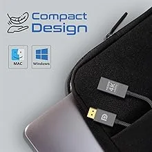 محول DisplayPort إلى HDMI من Promate MediaLink-DP بدقة 4K 60Hz مع موصلات مطلية بالذهب وكابل نايلون - Thumbnail 9