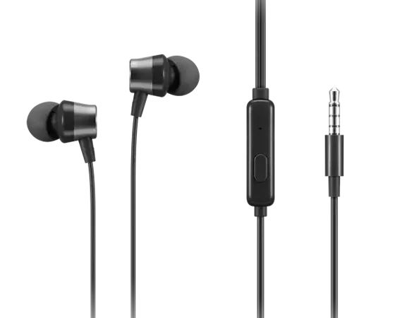 Lenovo Analog In-Ear Headphones Gen II with Mic, 3.5mm Wired, Black - Thumbnail 6