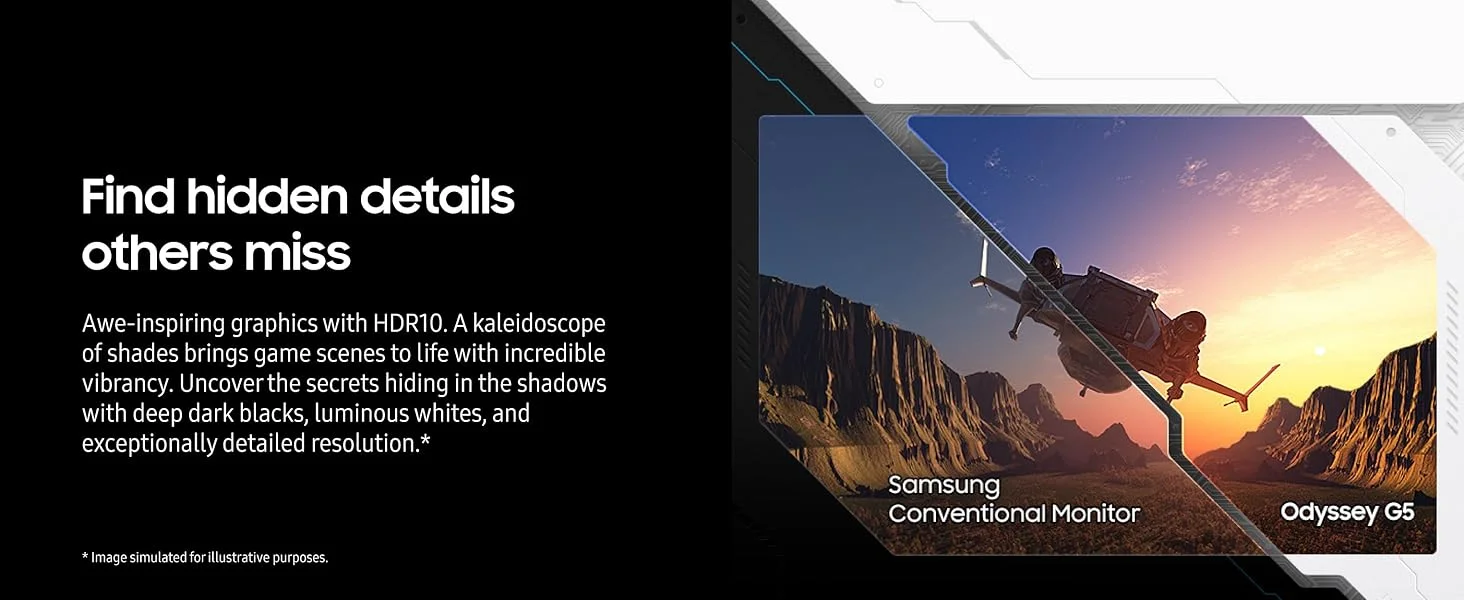 شاشة ألعاب Samsung Odyssey G5 G55C منحنية 27 إنش QHD بتردد 165 هرتز أسود - Thumbnail 15