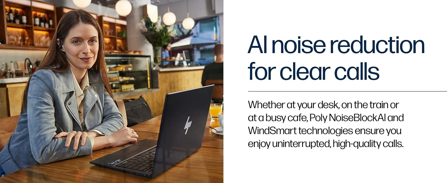سماعة رأس لاسلكية Poly Voyager Legend 50 بلوتوث مع 4 ميكروفونات عازلة للضجيج - Image 16
