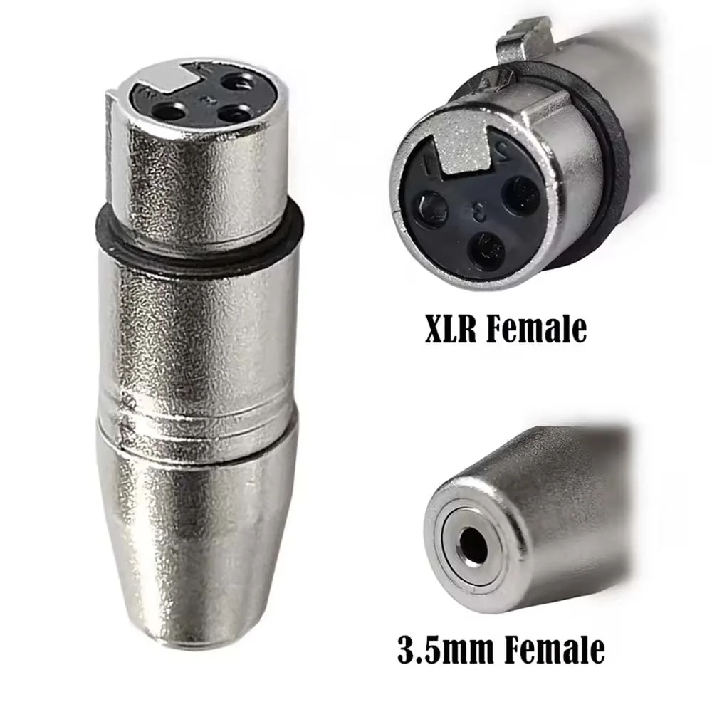 محول صوت من XLR أنثى إلى 3.5 مم أنثى ثلاثي الأقطاب