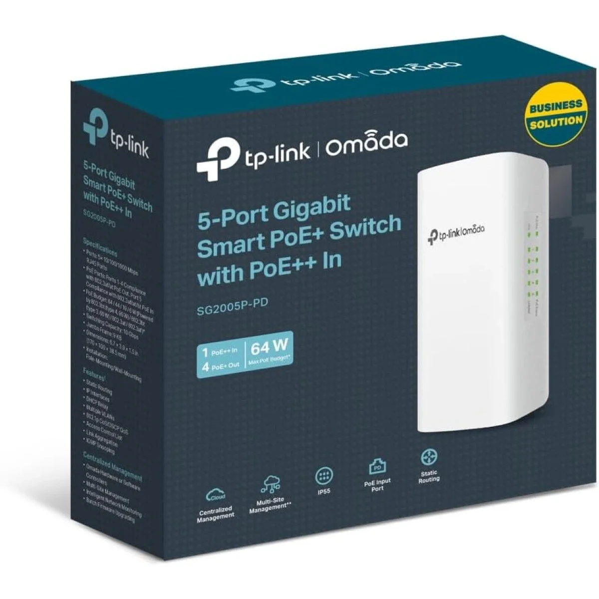سويتش TP-LINK Omada SG2005P-PD خارجي جيجابت PoE Passthrough بـ 5 منافذ - Image 1