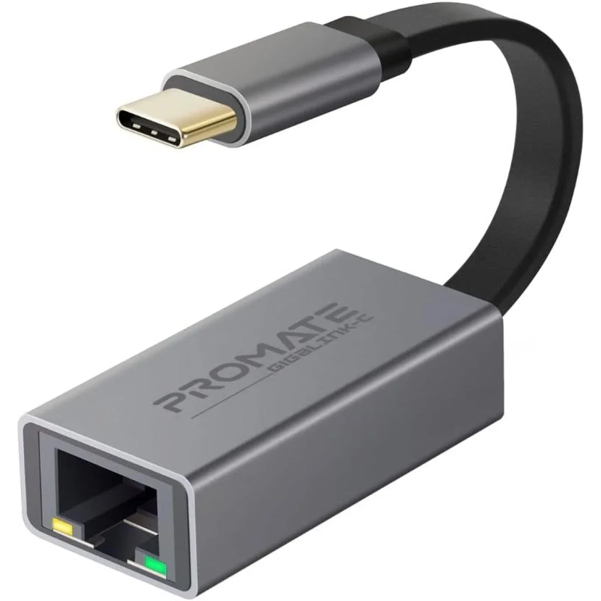 محول Promate GigaLink-C USB-C إلى RJ45 جيجابت إيثرنت 10/100/1000Mbps