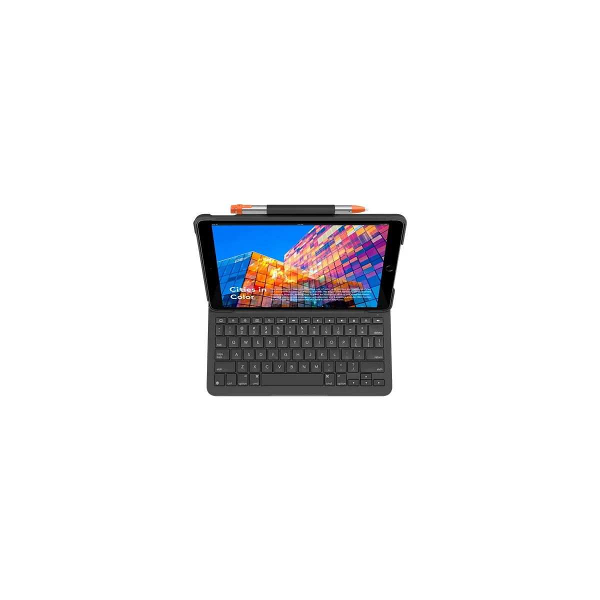 جراب كيبورد Logitech Slim Folio لجهاز iPad Air الجيل الثالث - جرافيت - Thumbnail 2
