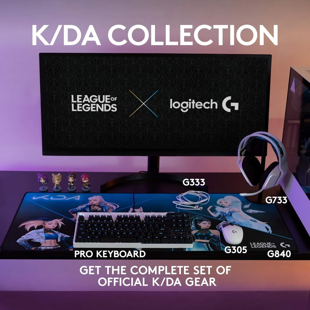 Logitech G840 XL K/DA Edition Gaming Mouse Pad 900 x 400 mm - Image 3