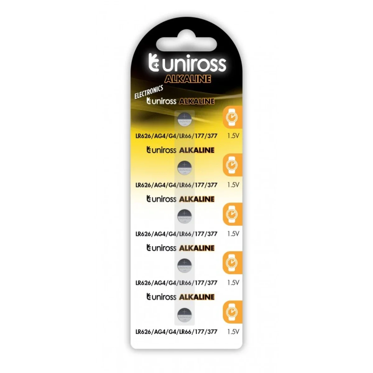 بطاريات Uniross القلوية LR626 AG4 LR66 1.5 فولت عبوة 2
