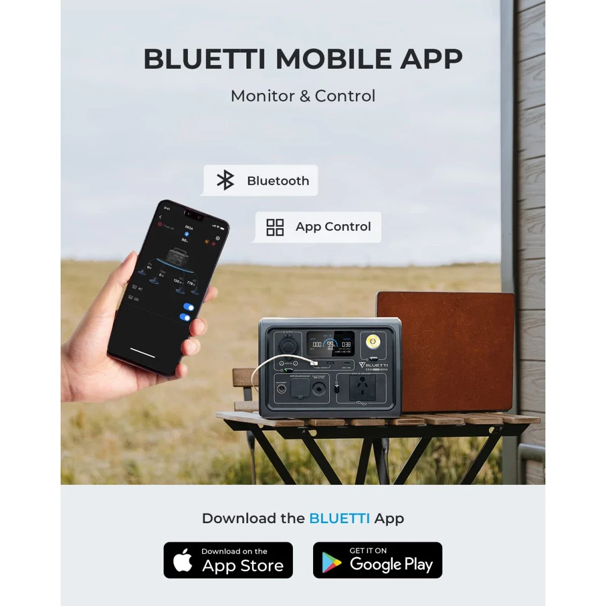 محطة طاقة محمولة BLUETTI EB3A بسعة 268Wh وقدرة 600W لون رمادي - Thumbnail 7