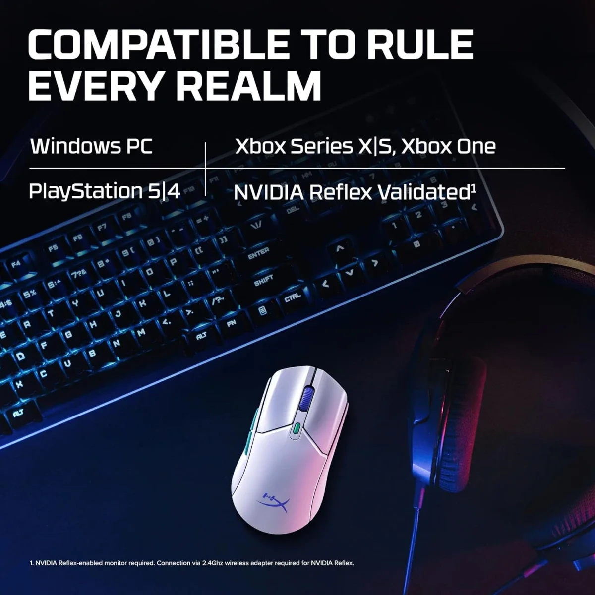 ماوس ألعاب HyperX Pulsefire Haste 2 Core Wireless Bluetooth لاسلكي خفيف 59G - أبيض - Thumbnail 8