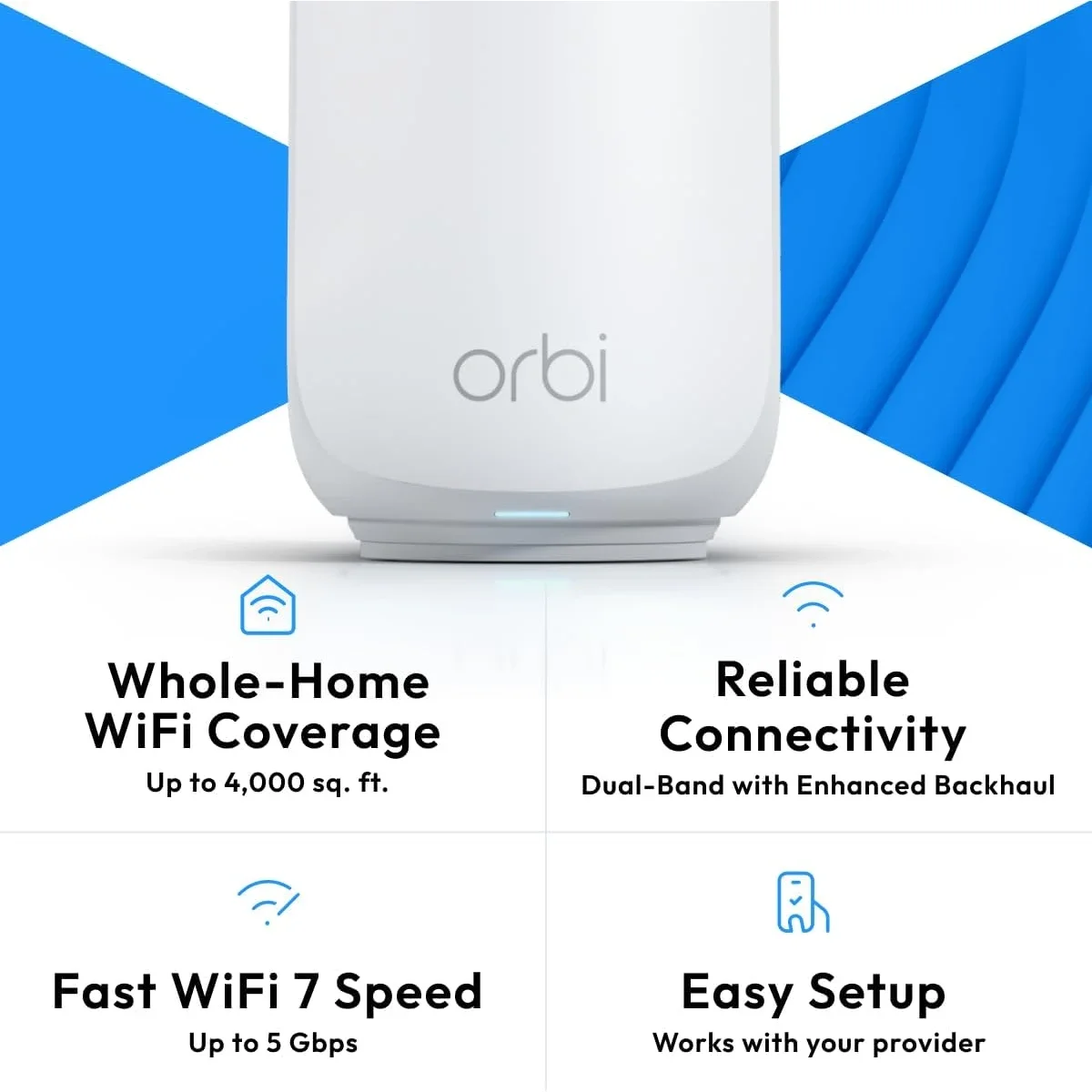 NETGEAR Orbi 370 Series Dual-Band Wi-Fi 7 Mesh System, 2-Pack – RBE372-100EUS - Image 3