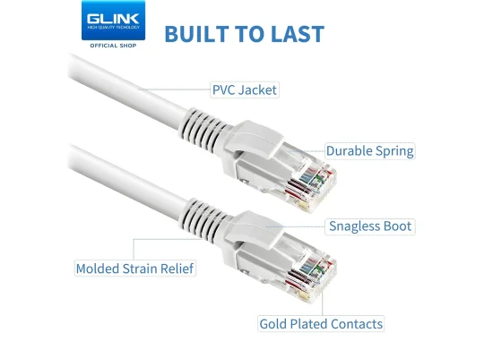 كيبل شبكة GLINK Cat6a بطول 3 متر بموصلات RJ45 - Image 4