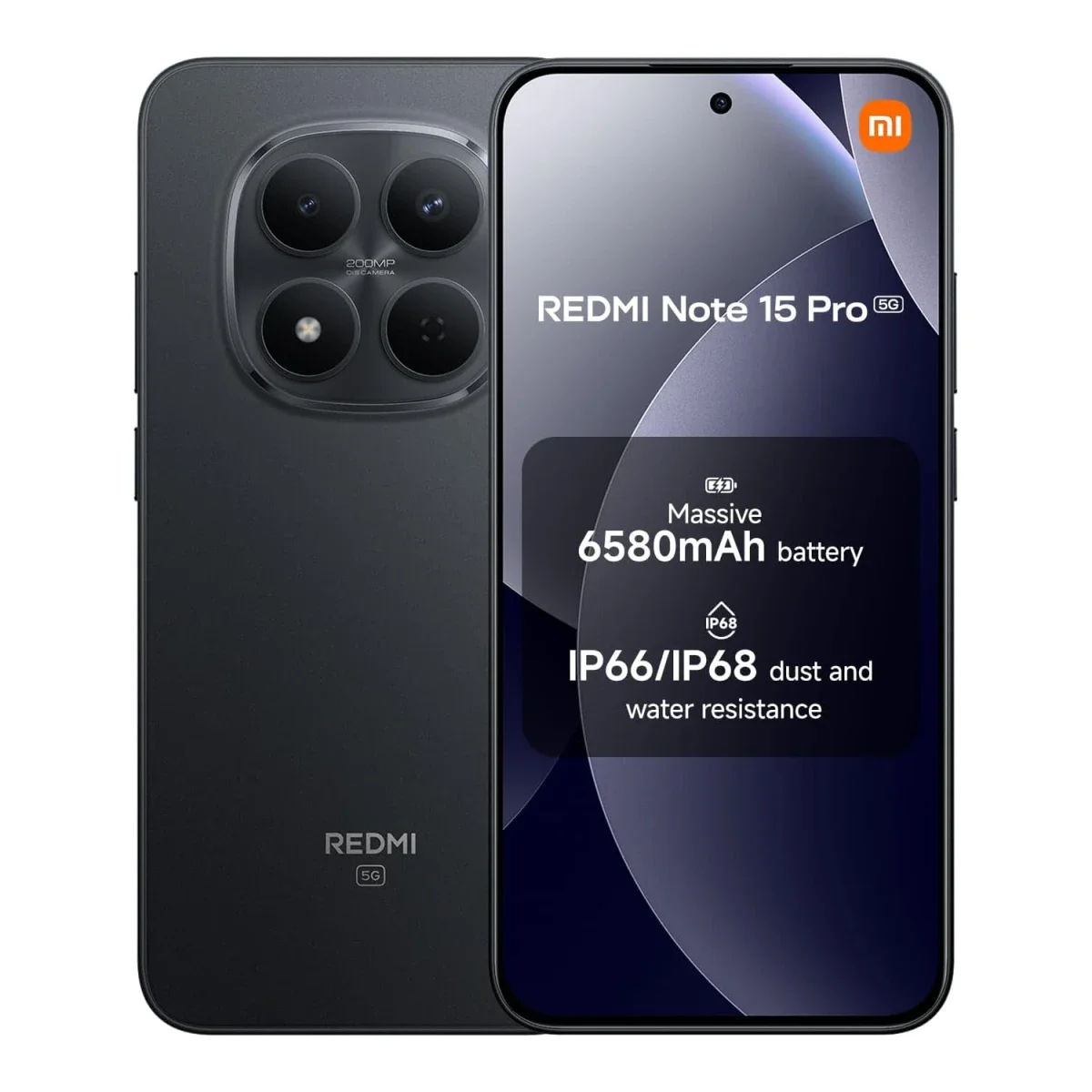 Xiaomi REDMI Note 15 Pro 5G 8GB RAM 512GB Black Smartphone (MZB0MC0EU)