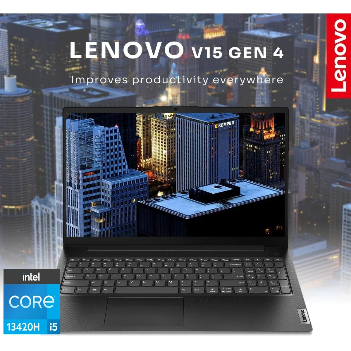 Lenovo V15 G5 15.6-inch Business Laptop Intel Core i5-13420H 16GB RAM 512GB SSD Black