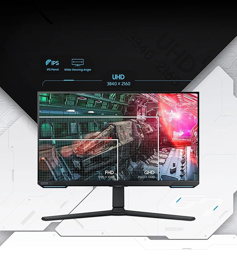 شاشة ألعاب ذكية Samsung Odyssey G7 G70B مقاس 28 إنش بدقة 4K IPS ومعدل 144Hz واستجابة 1ms - Thumbnail 8