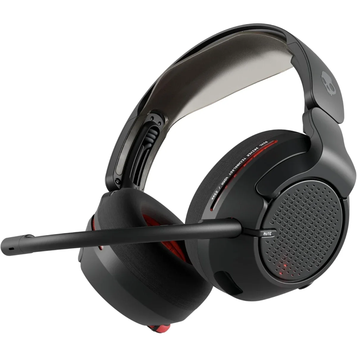 سماعة ألعاب Skullcandy Crusher PLYR 720 لاسلكية مع صوت THX المكاني - Digi-Black