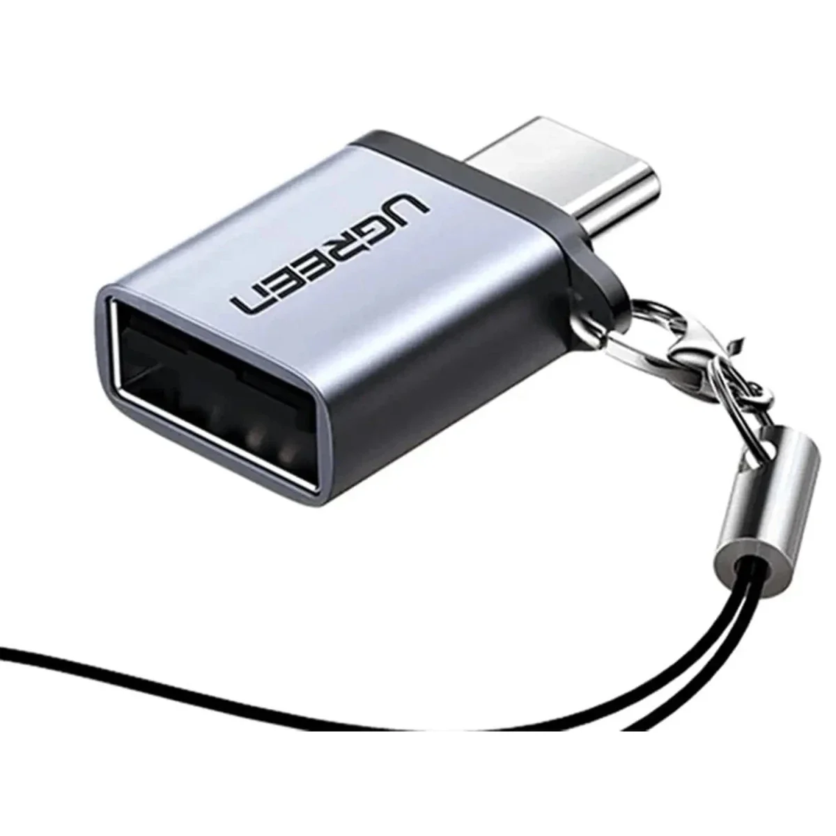 محول Ugreen USB-C ذكر إلى USB 3.0 A أنثى OTG بسرعة 5Gbps لون Space Gray - Image 1