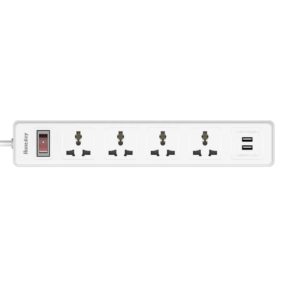 Huntkey SSZ507 Power Strip with 4 Sockets & 2 USB Ports, 2.4A - Thumbnail 2
