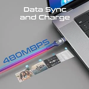 Promate LucidLine-CC120 USB-C to USB-C Fast Charging Cable 100W 120cm Black - Thumbnail 12
