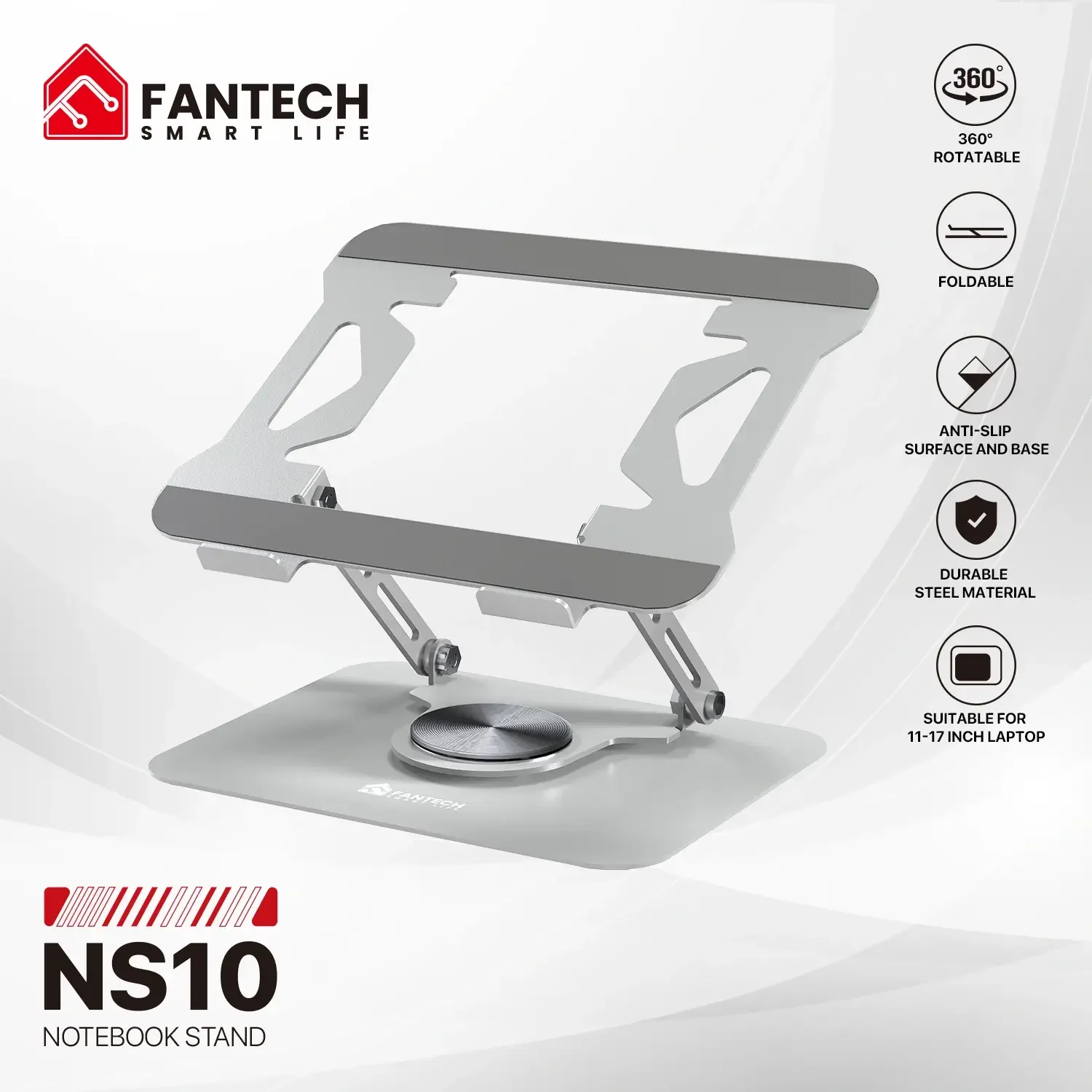 حامل لابتوب Fantech NS10 فضي - Image 3