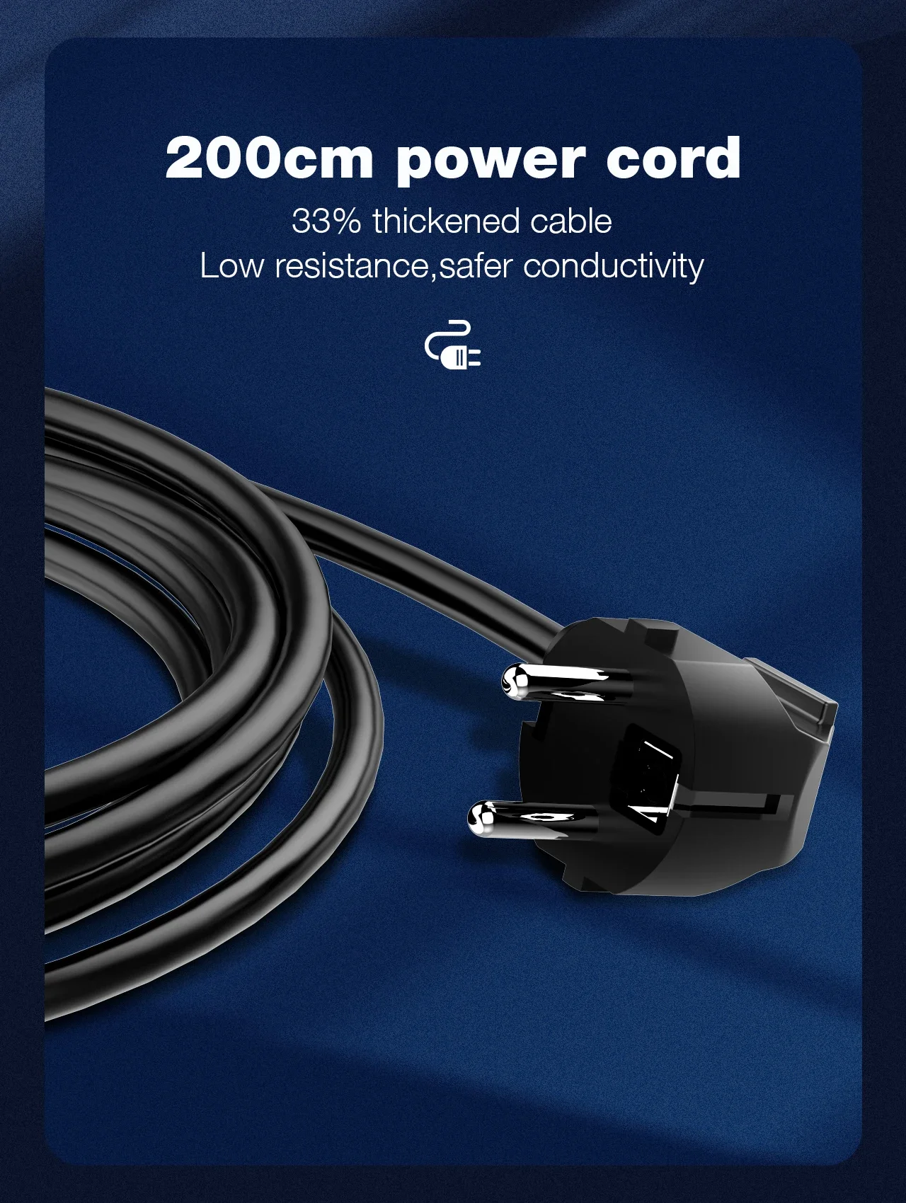 LDNIO SEW4485 2500W Tower Power Strip with 4 EU Sockets, 4 USB Ports & 15W Wireless Charger - Thumbnail 18