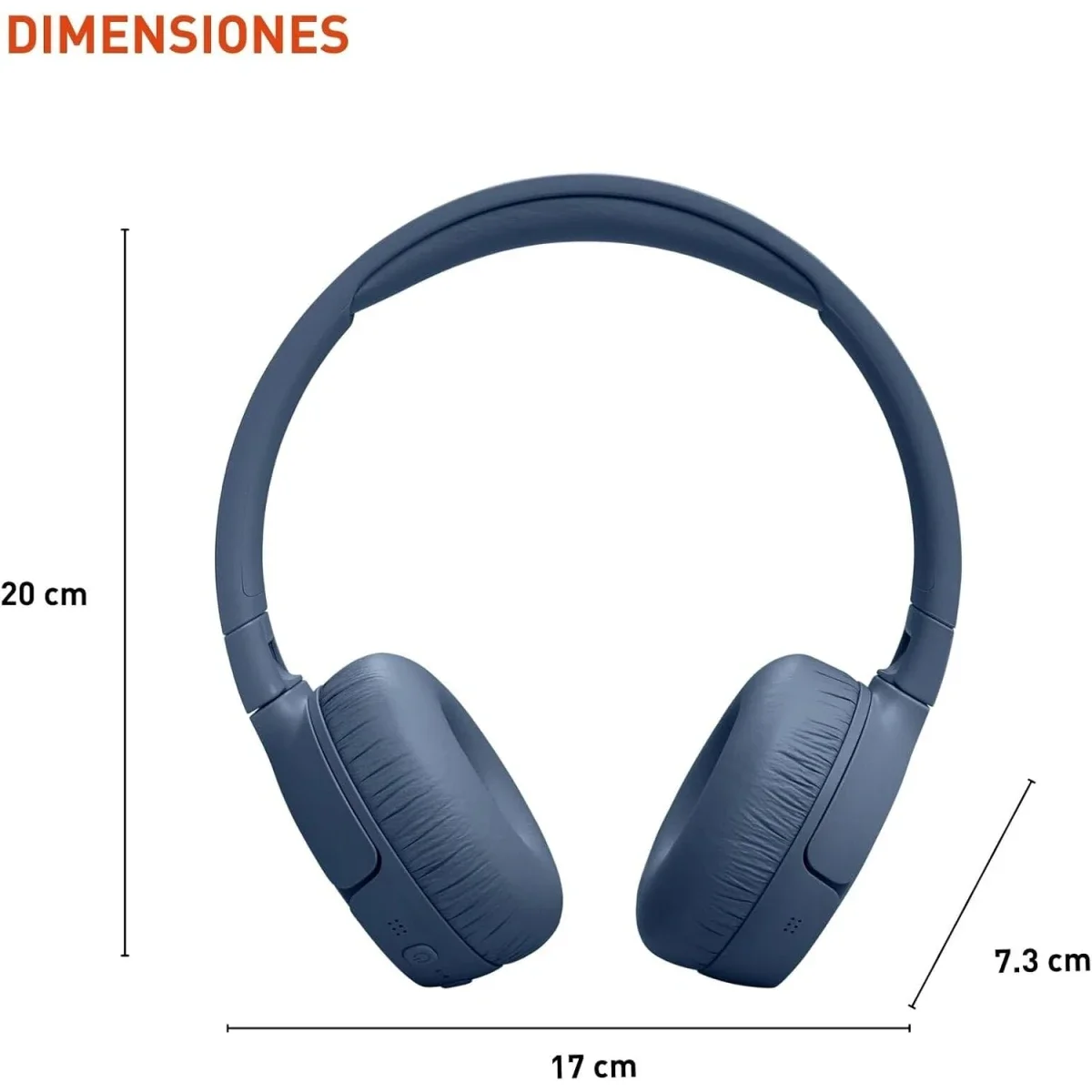 سماعات رأس لاسلكية JBL Tune 670NC فوق الأذن مع إلغاء الضوضاء التكيفي، أزرق - Thumbnail 7
