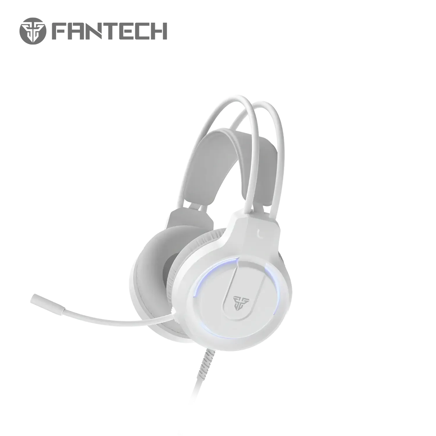 طقم ألعاب Fantech P51 5 في 1 باللون الأبيض كيبورد وماوس وماوس باد وسماعة وحامل سماعة - Thumbnail 5