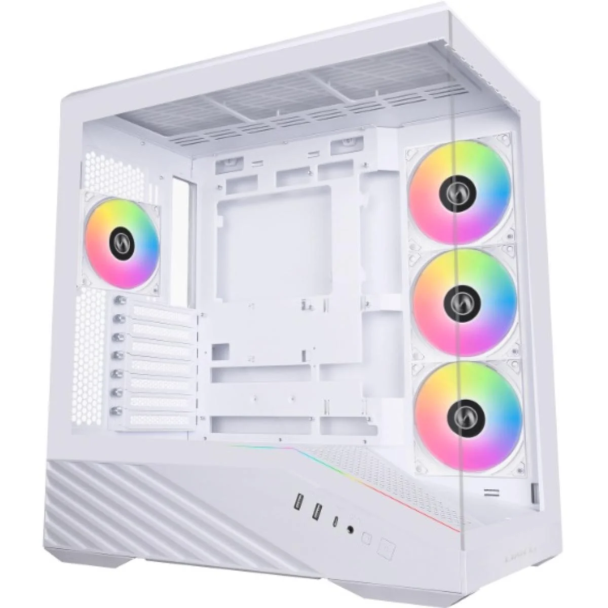 LIAN LI Vector V100RW V100R White ARGB ATX Mid-Tower Gaming Case with Type-C