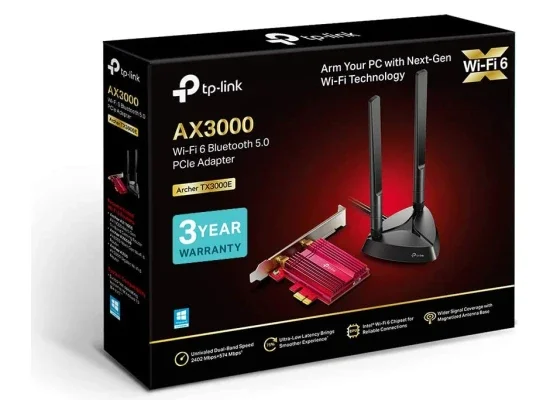 TP-LINK Archer TX3000E AX3000 Wi-Fi 6 Bluetooth 5.0 PCIe Network Adapter - Thumbnail 4