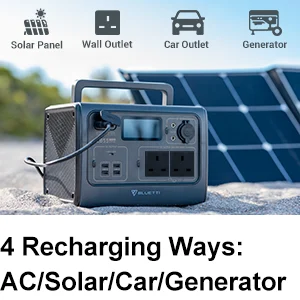 محطة طاقة محمولة BLUETTI EB55 بسعة 537Wh وقدرة 700W LiFePO4 رمادي - Thumbnail 14