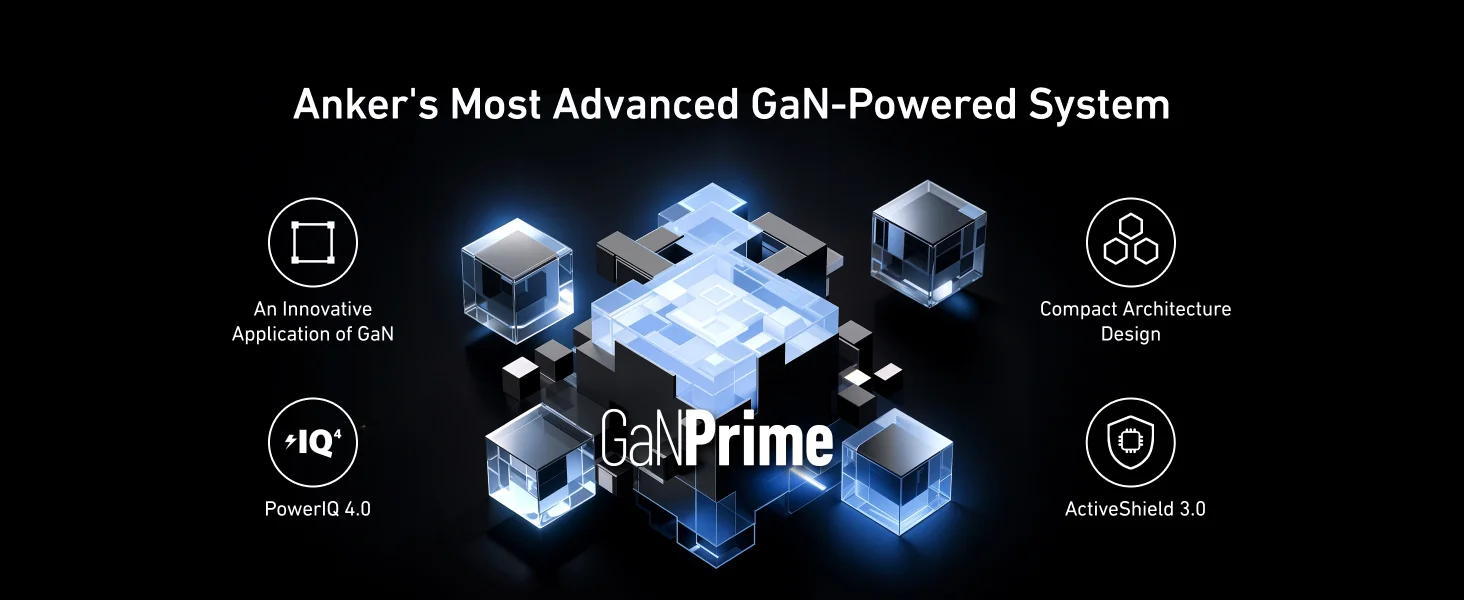 محطة شحن مكتبية Anker Prime بقدرة 250 واط GaN، 6 منافذ، شاشة LCD، فضي - Thumbnail 11