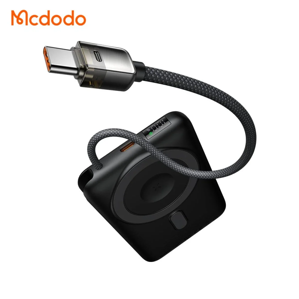 Mcdodo MC-6320 Magnetic Power Bank 10000mAh 20W with Digital Display, USB-C Cable & Stand - Black - Thumbnail 3