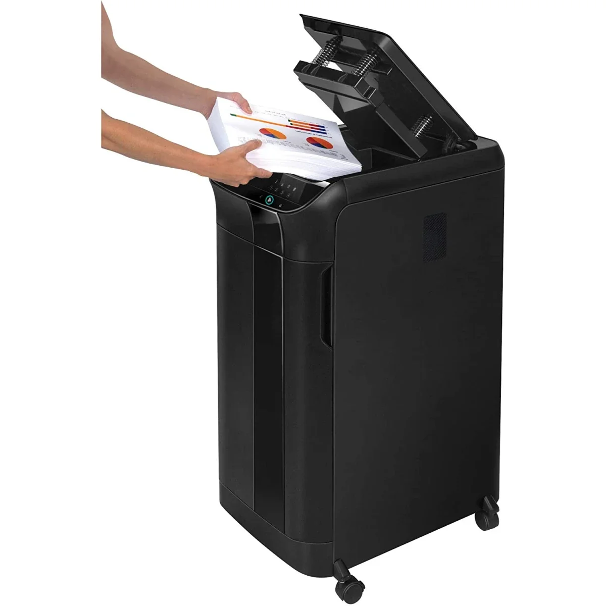 Fellowes AutoMax 600M 600-Sheet Auto Feed Micro-Cut Paper Shredder for 10+ Users - Image 2