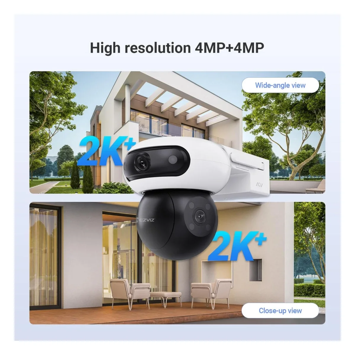 Ezviz CB90 Dual Kit Dual-Lens 2K+ Outdoor Wi-Fi 6 Camera with 8W Solar Panel - Thumbnail 5