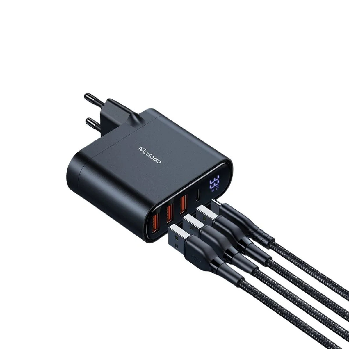 Mcdodo CH-2250 33W 4-Port Digital Display Fast Charger Adapter Black - Thumbnail 2