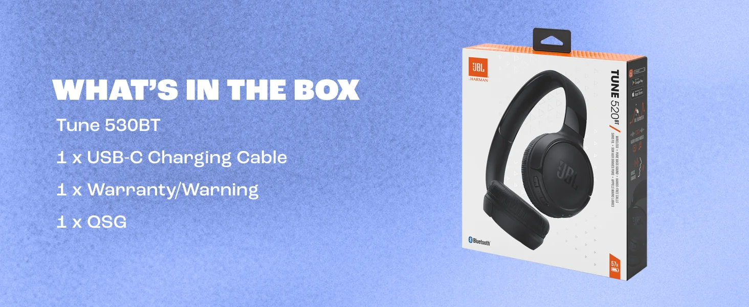 سماعات رأس لاسلكية فوق الأذن JBL Tune 530 BT بتقنية Bluetooth 6.0 وبطارية 76 ساعة، أزرق - Image 9
