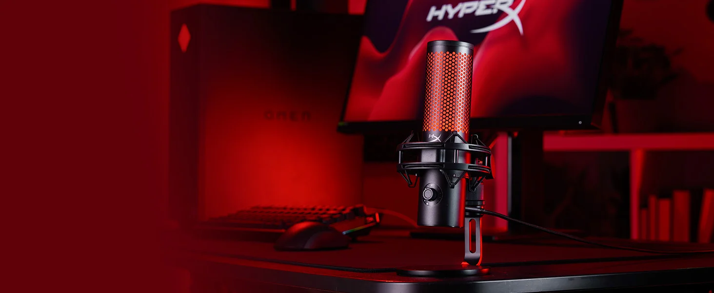 Hyper X QuadCast 2 USB Microphone for Gaming, Streaming & Podcasting - Black - Thumbnail 13