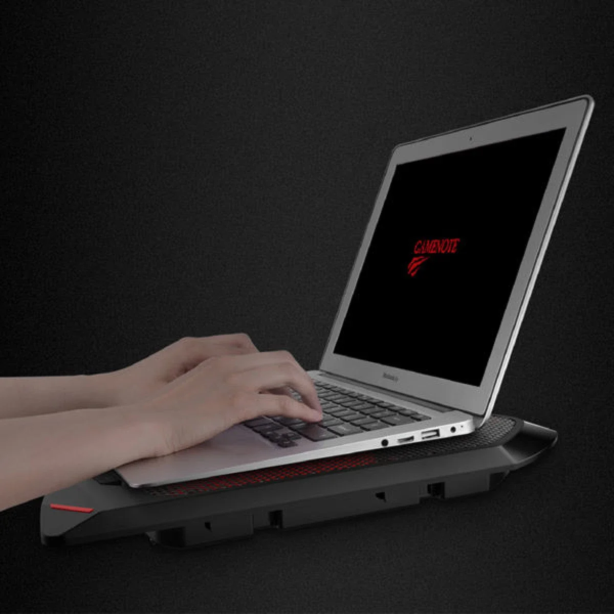 قاعدة تبريد لابتوب للألعاب HAVIT F2081 مع 5 مراوح وإضاءة RGB - Thumbnail 4