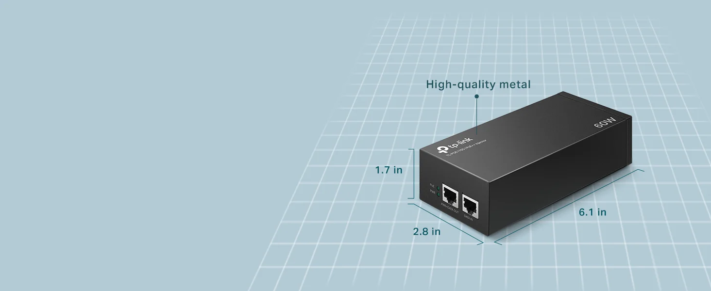 TP-LINK TL-PoE170S PoE++ Injector Gigabit Non-PoE to PoE Adapter 60W Black - Image 11