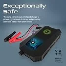 مشغل بطارية سيارة Promate HexaBolt-20 بقوة 1500A و12V مع باور بانك 19200mAh وشحن Qi 10W - أسود - Thumbnail 14